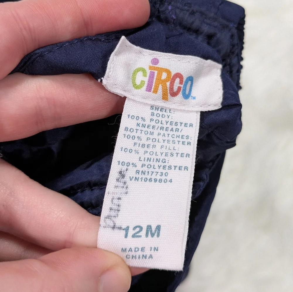 Circo Navy‎ Kids Snowsuit Overall Bib Jumpsuit Size 12M